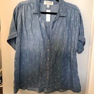 NWT ANTHROPOLOGIE OVERSIZED DENIM SHIRT